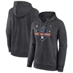 Women's Houston Astros Fanatics Branded Heather Charcoal 2022 World Series Champions Locker Room Pullover Hoodie