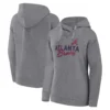 Women's Atlanta Braves Fanatics Branded Heather Gray Script Favorite Pullover Hoodie