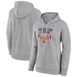 Women's Houston Astros Fanatics Branded Heather Gray 2022 American League Champions Locker Room Plus Size Pullover Hoodie