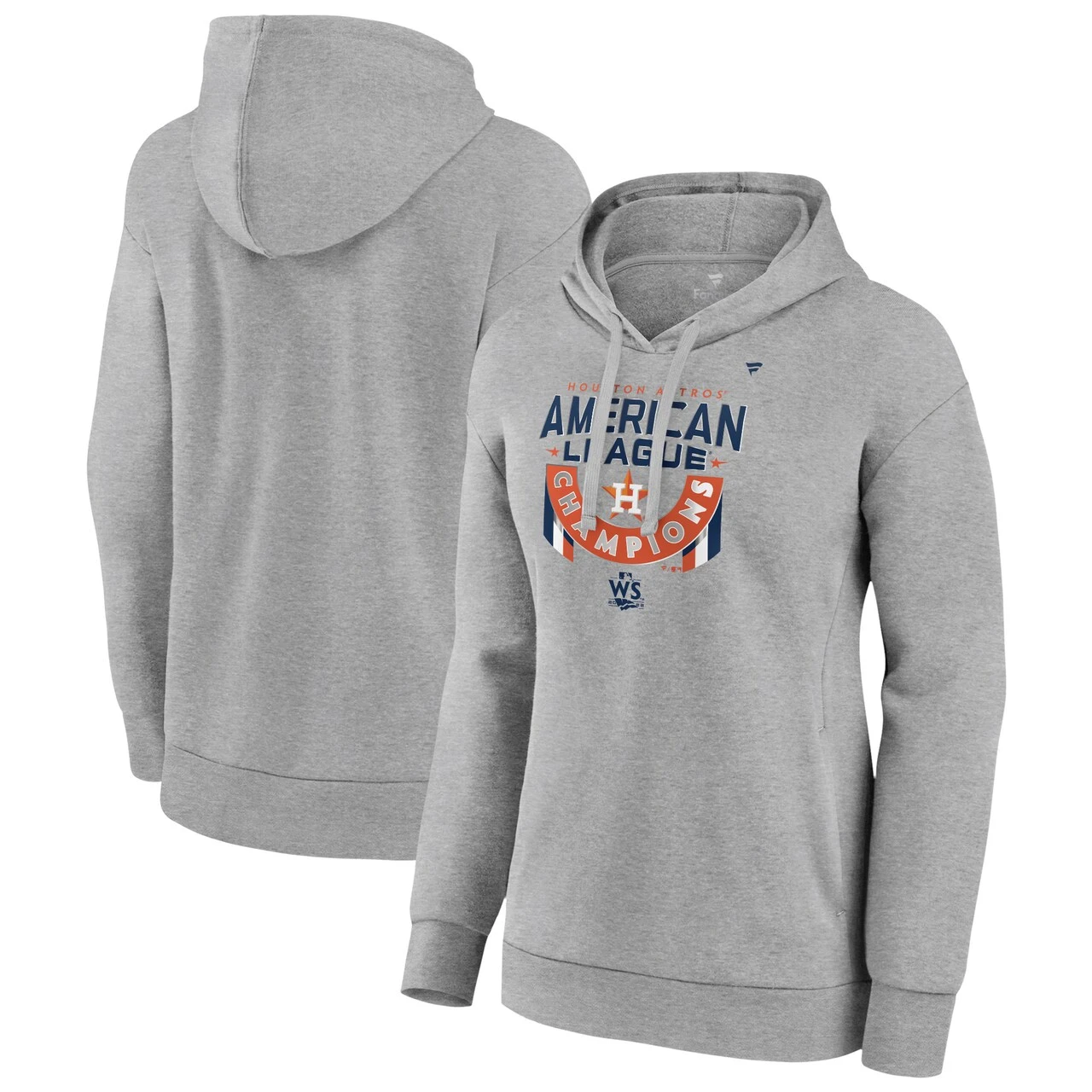 Women's Houston Astros Fanatics Branded Heather Gray 2022 American League Champions Locker Room Plus Size Pullover Hoodie 1 Women's Houston Astros Fanatics Branded Heather Gray 2022 American League Champions Locker Room Plus Size Pullover Hoodie