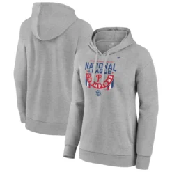 Women's Philadelphia Phillies Fanatics Branded Heather Gray 2022 National League Champions Locker Room Pullover Hoodie