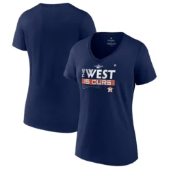 Women's Houston Astros Fanatics Branded Navy 2022 AL West Division Champions Locker Room V-Neck T-Shirt