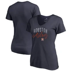Women's Houston Astros Fanatics Branded Navy Graceful V-Neck T-Shirt