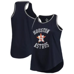 Women's Houston Astros Fanatics Branded Navy Plus Size Scoop Neck Ringer Tank Top