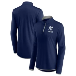 Women's New York Yankees Fanatics Branded Navy Worth The Drive Quarter-Zip Jacket