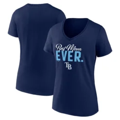 Women's Tampa Bay Rays Fanatics Branded Navy Mother's Day V-Neck T-Shirt