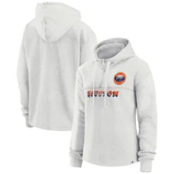 Women's Houston Astros Fanatics Branded Oatmeal True Classics Legacy Quarter-Zip Hoodie
