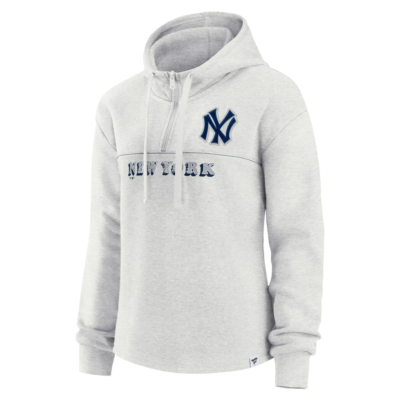 Women's New York Yankees Fanatics Branded Oatmeal True Classics Legacy Quarter-Zip Hoodie 2 Women's New York Yankees Fanatics Branded Oatmeal True Classics Legacy Quarter-Zip Hoodie - Image 2