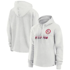Women's St. Louis Cardinals Fanatics Branded Oatmeal True Classics Legacy Quarter-Zip Hoodie
