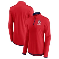 Women's St. Louis Cardinals Fanatics Branded Red Worth The Drive Quarter-Zip Jacket