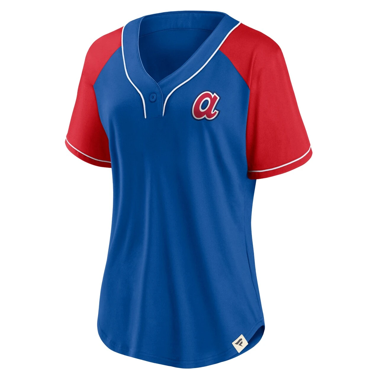 Women's Atlanta Braves Fanatics Branded Royal Bunt Raglan V-Neck T-Shirt 2 Women's Atlanta Braves Fanatics Branded Royal Bunt Raglan V-Neck T-Shirt - Image 2