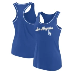 Men's Los Angeles Dodgers Fanatics Branded Royal Wordmark Logo Racerback Tank Top