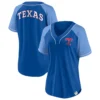 Women's Texas Rangers Fanatics Branded Royal Bunt Raglan V-Neck T-Shirt