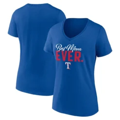 Women's Texas Rangers Fanatics Branded Royal Mother's Day V-Neck T-Shirt