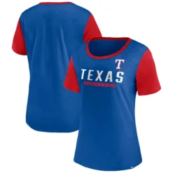 Women's Texas Rangers Fanatics Branded Royal Mound T-Shirt
