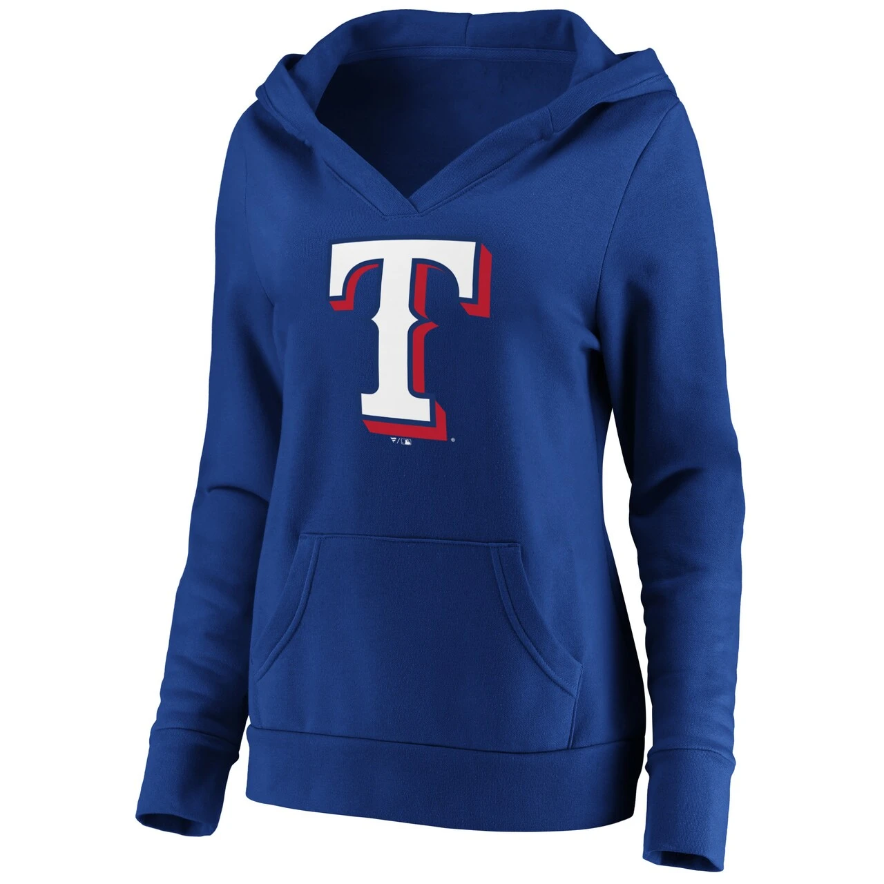 Women's Texas Rangers Fanatics Branded Royal Official Logo Crossover V-Neck Pullover Hoodie 2 Women's Texas Rangers Fanatics Branded Royal Official Logo Crossover V-Neck Pullover Hoodie - Image 2