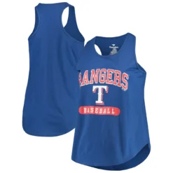 Women's Texas Rangers Fanatics Branded Royal Plus Size Scoop Neck Racerback Tank Top