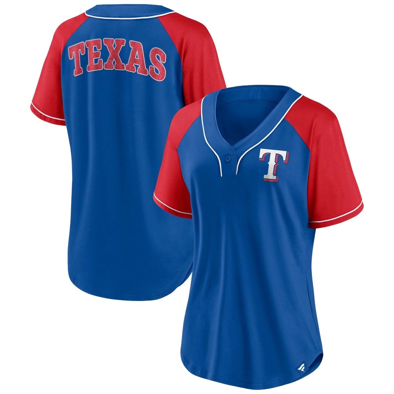 Women's Texas Rangers Fanatics Branded Royal Ultimate Style Raglan V-Neck T-Shirt 1 Women's Texas Rangers Fanatics Branded Royal Ultimate Style Raglan V-Neck T-Shirt