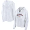 Women's Houston Astros Fanatics Branded White Striped Arch Pullover Hoodie
