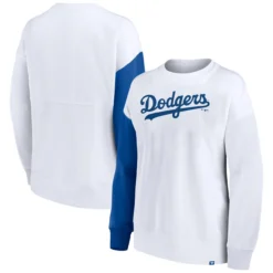 Women's Los Angeles Dodgers Fanatics Branded White Series Pullover Sweatshirt